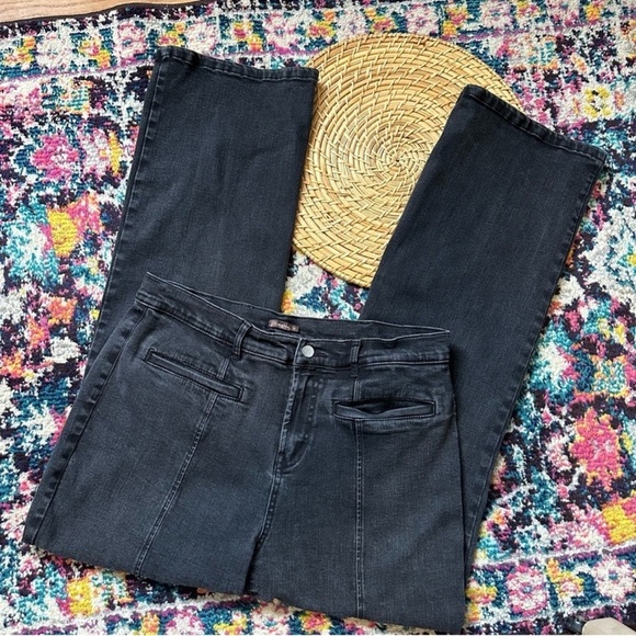 J. McLaughlin Women’s Front Seam Stretch Jeans Black Wash Size 12 - Picture 1 of 6